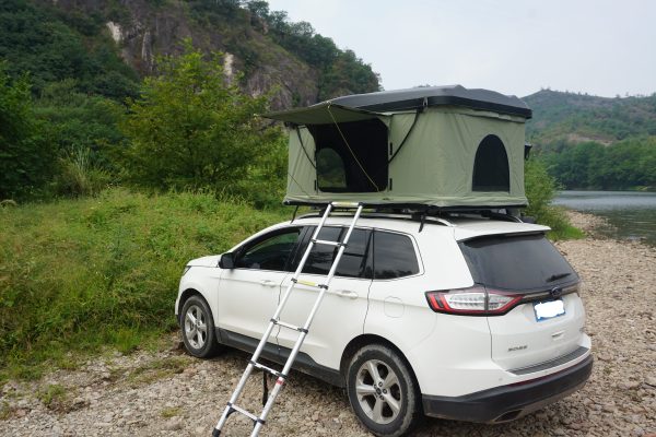 Divvietīga auto jumta telts ar ABS cieto vāku